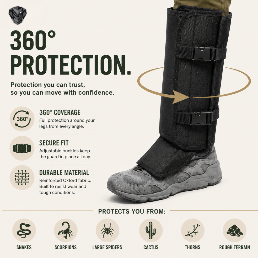Tactical Leg Gaiters, Snake Bite & All-Terrain Protection