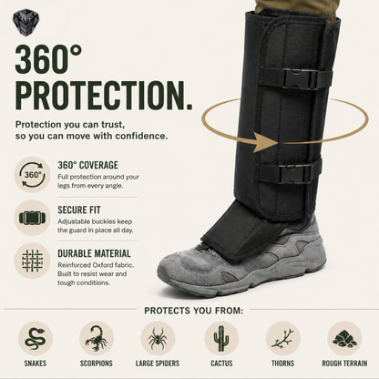 Tactical Leg Gaiters, Snake Bite & All-Terrain Protection